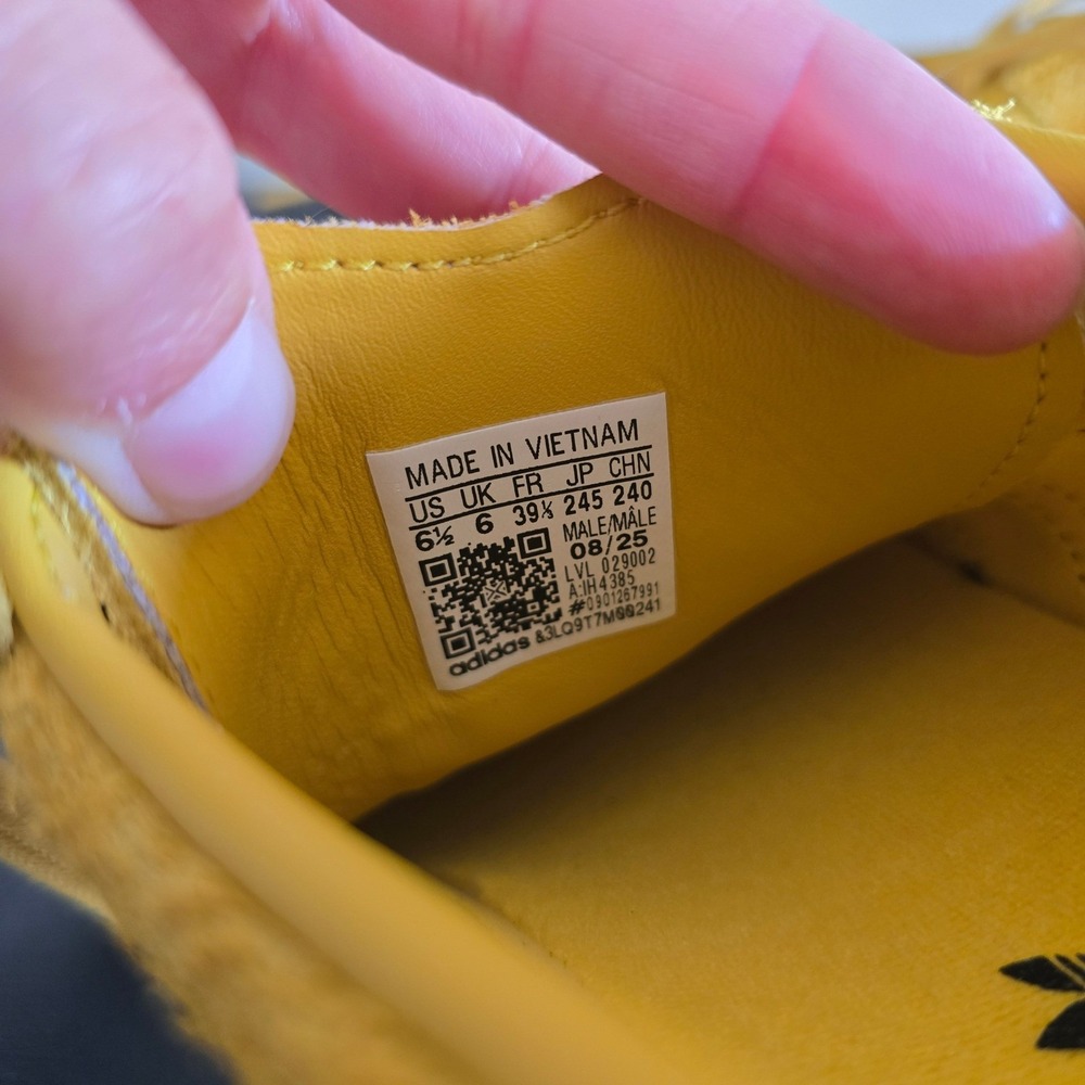 Adidas Originals Samba OG Sneakers Yellow black Size 6.5 Retro Preppy Streetwear - Picture 6 of 11